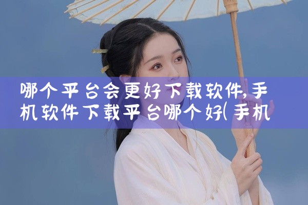 哪个平台会更好下载软件